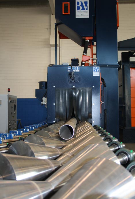 shotblasting machine for pipes