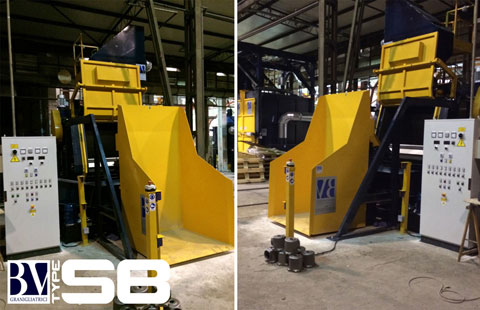 Tumble belt shotblasting machine